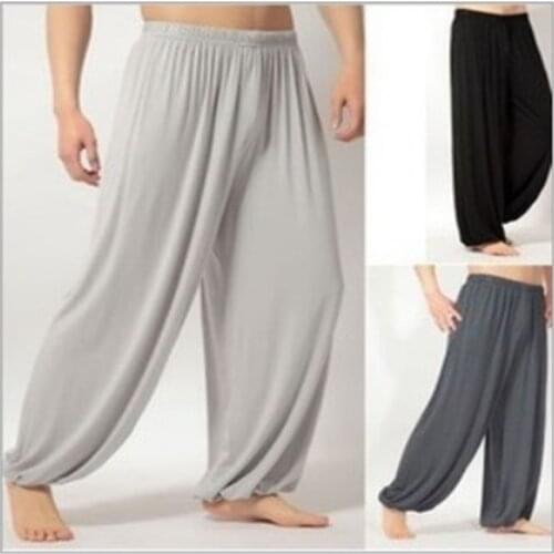 8 Colors yoga pants unisex Loose Modal bloomers tai chi men women