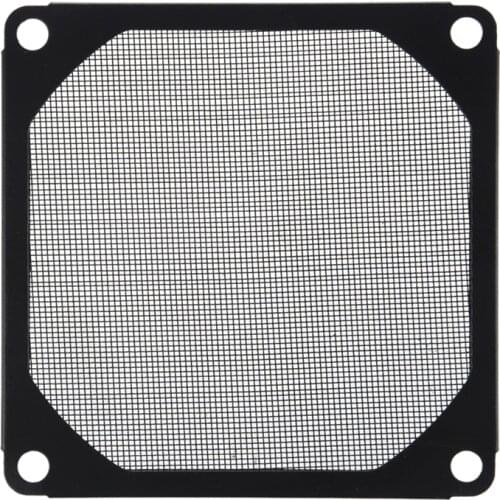 8cm x 8cm PC Cooler Fan Aluminum Dustproof Meshy Filtere Black