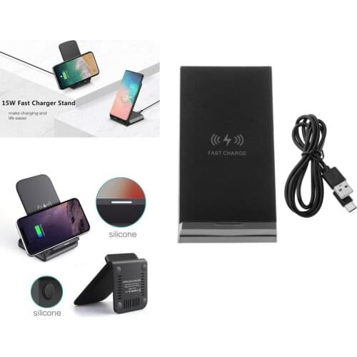 15W Qi Wireless Charger Fast Charging Station Stand Dock for S10 S9 S8
