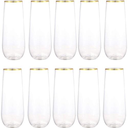 Champagne Flutes Crystal Clear Cocktail Cups Drinkware Shatterproof Perfect for Party Wedding Birthday