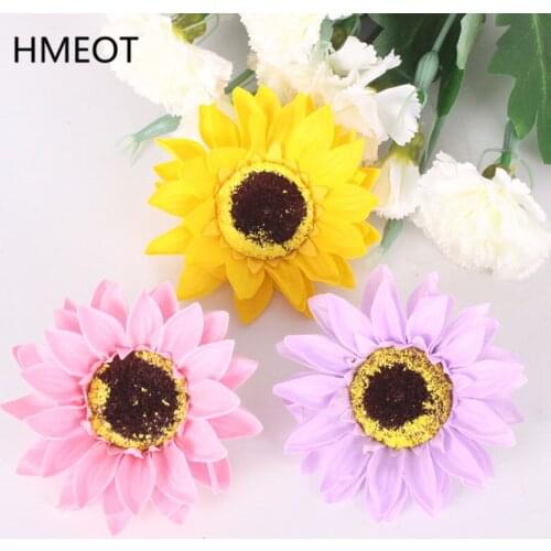 7.5cm Large Sunflower Soap Flower Heads Gift Box Bouquet DIY Handmade Materials Home Decor Wedding Party Supplies Soap Sunflower