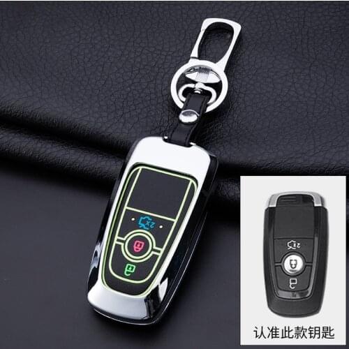 Zinc Alloy Car Key Cover Case For Ford Fusion Mondeo Mustang Explorer Edge EcoSport Lincoln MKC MKZ MKX 2015 2016 2017 keychain