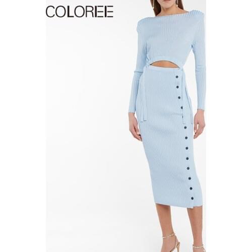 Fashionable Knitted Dresses COLOREE China
