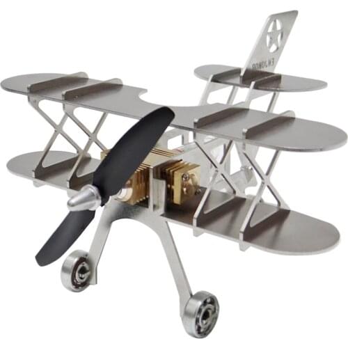 ENJOMOR Metal Stirling Airplane Model Set STEAM Science Education Toy Training Toy For Children Educational Toys Birthday Gift