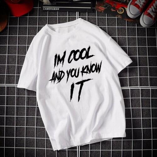 Creative letters Print T-shirt Womens T-shirt Ladies Casual Harajuku Graphic T-shirt Short Sleeve black and white Tshirt