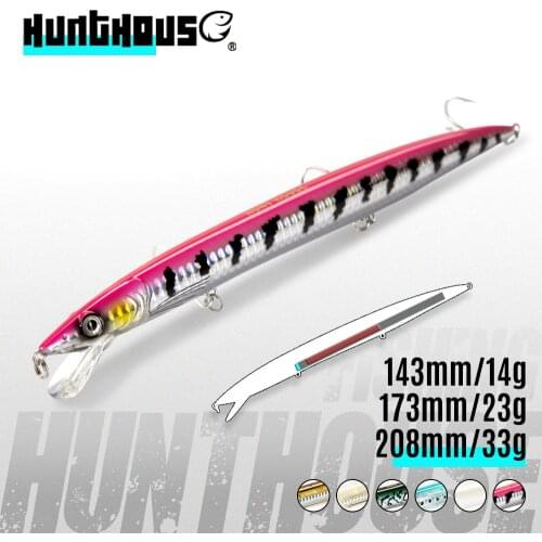 Hunthouse savage gear minnow sandeel jerk minnow floating slim lure 143mm 173mm 208mm long casting minow pesca jerkbait lw402