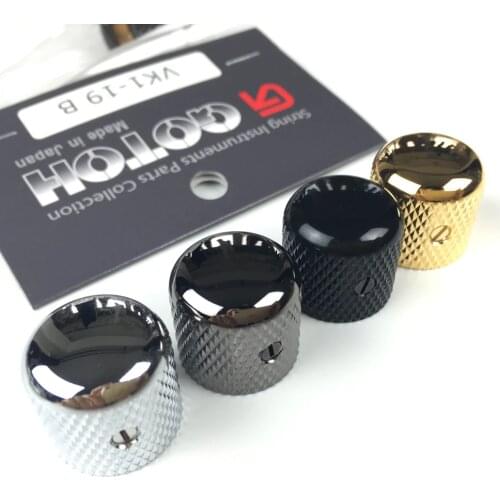 1 Pcs GOTOH Electric Guitar Bass Tone And Volume Metal Electronic Control Knobs Cap 19MM*18.4MM*6.0MM Made In Japan