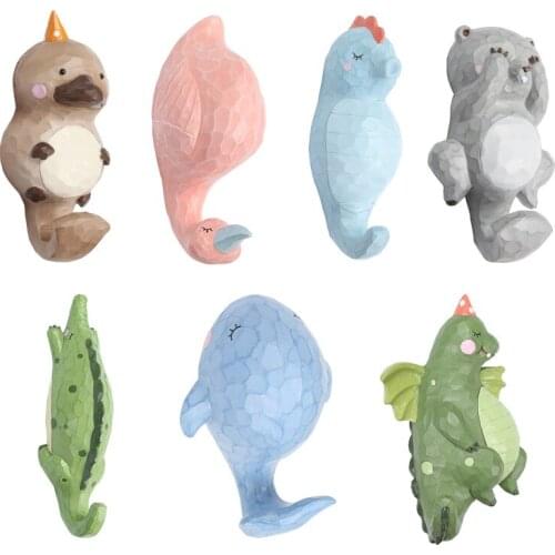 Creative Wall Hooks Animals Decoration Resin Wood Grain Hooks Bedroom Door after the Animals Hooks 3D Coat Hook Single Wall Hang