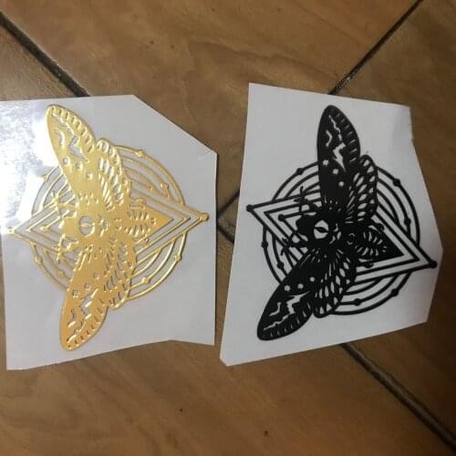 Cool MT-70 cool Gothic deaths head moth 3D metal sticker decal for Laptop Skateboard Home Decoration Car Scooter Decal