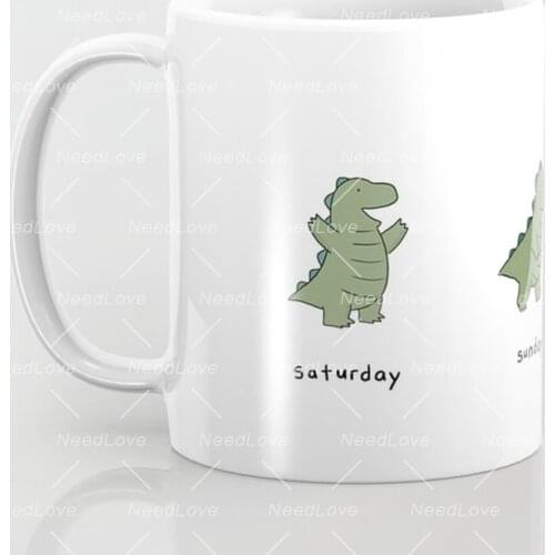 Monday Coffee Mug Tea Cup - White Ceramic 11oz Teacup - Perfect Present Gift Mug