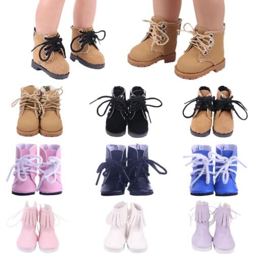 Doll Shoes Solid Color High-Top Shoes For 14.5 Inch Nancy American Doll&BJD EXO Doll Our Generation Girl`s Toy Russia DIY