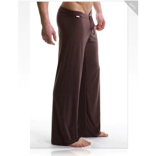 Men Silky Loose Casual Pants Breathable casual trousers drawstring pants Men lounge pants pajama pants SY001