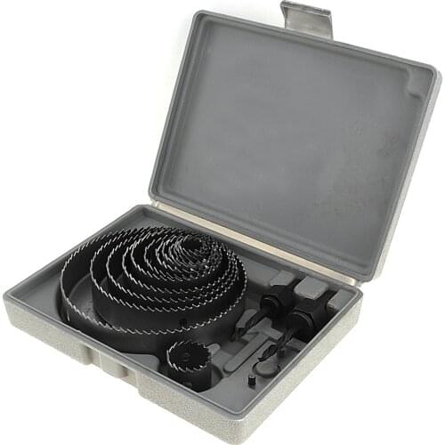 13pcs 19-127mm Hole Saw Bit Cutting Set Kit Drilling Tool Round Case Drill Bits for Gypsum Board / PVC Board