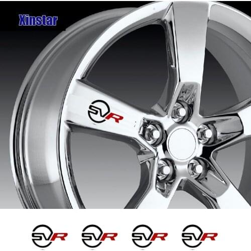 4pcs SVR Car Rim Wheel Sticker For Land Rover Range Rover Sport Evoque Discovery 3 4 5 Freelander Defender