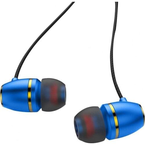 1.2m Metal Portable 3.5mm Earphones Wired Earbuds Ergonomic Wire Control In-ear for Gaming