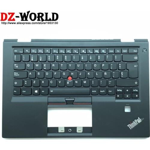 New C Cover Palmrest Upper Case With ES Spanish Backlit Keyboard for Lenovo Thinkpad X1 Carbon 4th Gen 4 Laptop 01AV200 01AV161