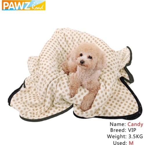 Pet Blanket For Dog Cat Dot Pattern Warm Soft Coral Velvet No Pilling Pet Bed Kitten Puppy Pillow Nest Mat Cushion Cover
