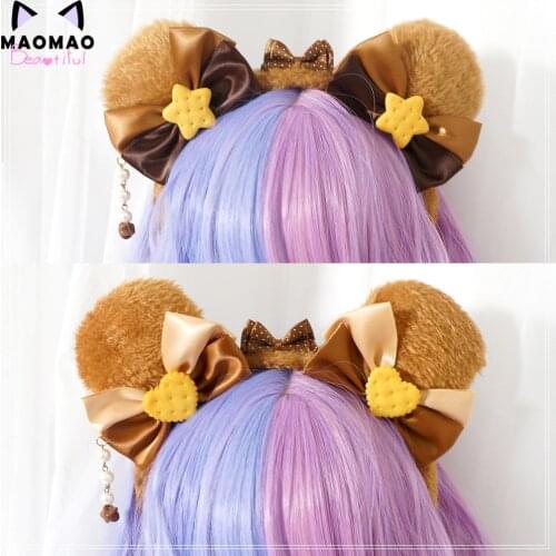 Origional Xionger KC Hair Bands Bear Biscuit Lolita Headdress Small Lolita Lo Mother