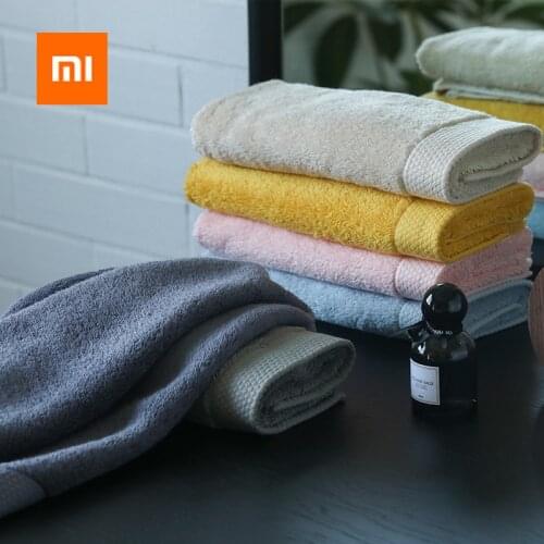 Xiaomi Thick Big Loop 34*75cm Egypt Imported Long-staple Cotton Towel Fast Instant Water Absorption Soft Hair Face Bath Towels