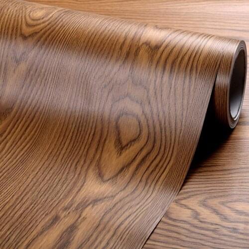 GLOW4U Self Adhesive Wood Vinyl Wall Paper Wallpaper Peel and Stick Wood Furniture Contact paper Shelf Liner Door Sticker