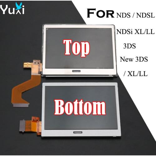 YuXi Top Upper & Bottom Lower LCD Display Screen Replacement for Nintendo DS Lite For DSL For NDSL For 3DS New 3DS XL LL