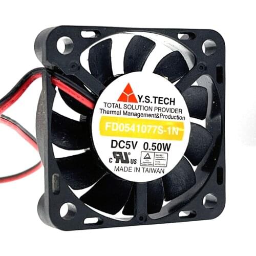 2pcs 40mm 7mm Slim Silent DC 5V Mini Micro Cooling Fan,Original for Y.S. TECH FD0541077S-1A ,40X40X7mm 0.50W 2-Wire
