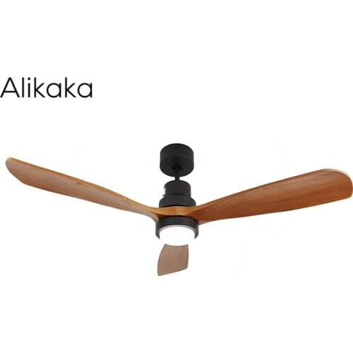 52 Inch Industrial Vintage Ceiling Fan Without Light Wooden Ceiling Fans With Remote Control Nordic Simple Home Fan No Lamp