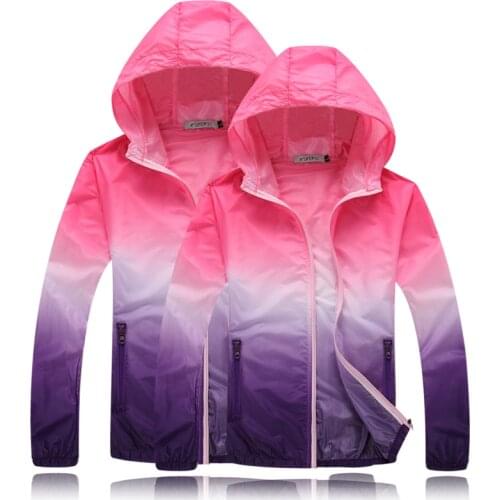 Summer women Quick Dry Skin Sun Protection Clothing Couple Coat Fashion Windbreaker Waterproof Men Women Jacket