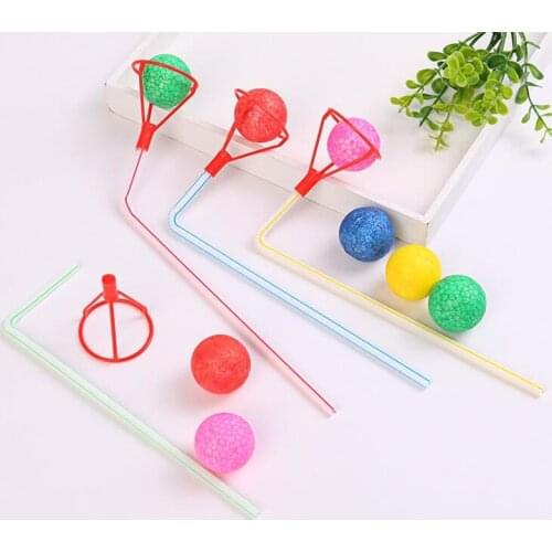 1set Tobacco Pipe Blowing Ball Nostalgia Suspended Ball Toys Educational Toys for Girl and Boy Gift Decor Birthday Baby Shower