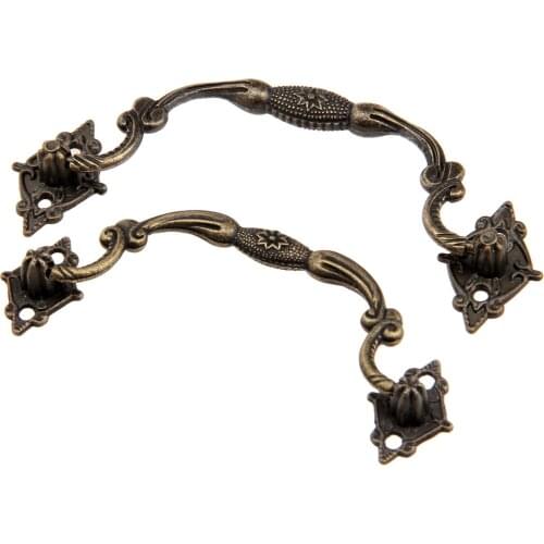 1PC Retro Kitchen Drawer Cabinet Door Handle Furniture Bronze Knobs Hardware Cupboard Antique Pull Handles
