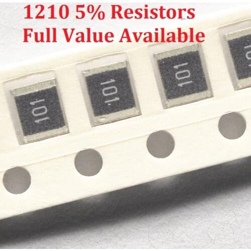 100PCS/lot SMD Chip Resistor 1210 16R/18R/20R/22R/24R/ 5% Resistance 16/18/20/22/24/Ohm Resistors k Free Shipping