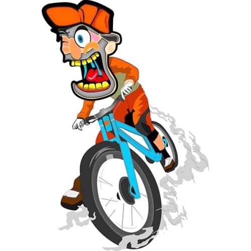 13cm x 12.2cm for Ride on A Bicycle Car Stickers and Decals Scratch-proof Car Styling Fashion 3D Vinyl Decoration