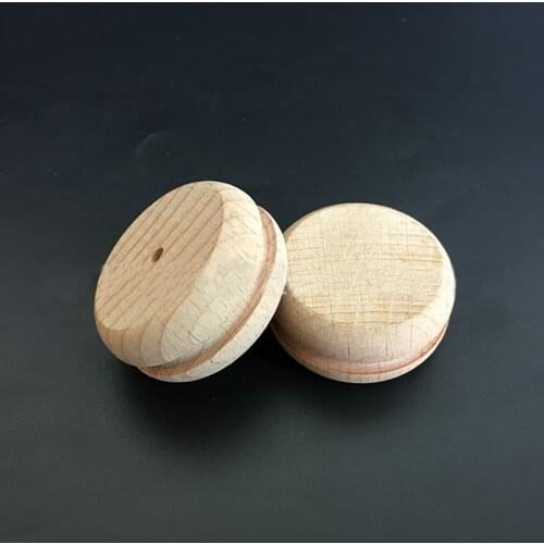 2PCS Wood Leather Edge Polished Grinding Set Smooth Grooves Leather Edge Slicker Leathercraft Tools