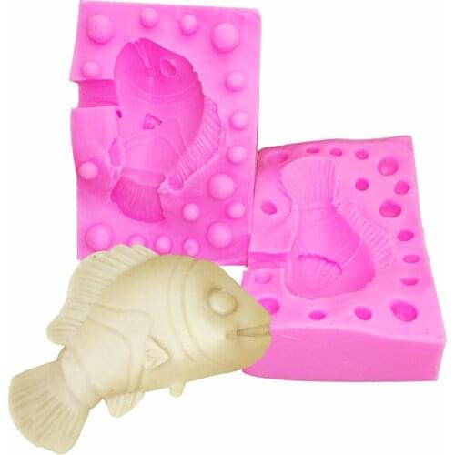 3D Fish Fondant Cake Silicone Molds Baking Tools Chocolate soap mold Cake decoration tools T1129