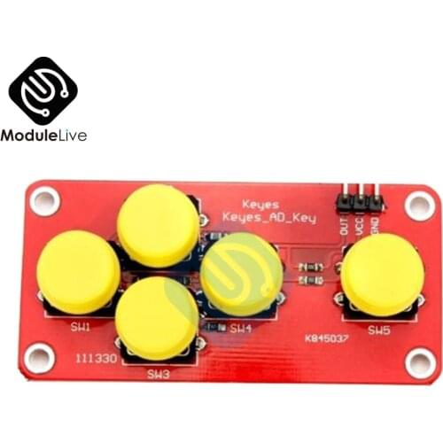 AD Keyboard Simulate Five Key Module Electronic Blocks Analog Button 5 Digits for Arduino Sensor Expansion Board