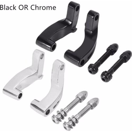 Motorcycle Mirror Mount Adapter For Harley Softail Dyna CVO Wide Glide Super Low Rider Fat Boy Blackline 2006-2014