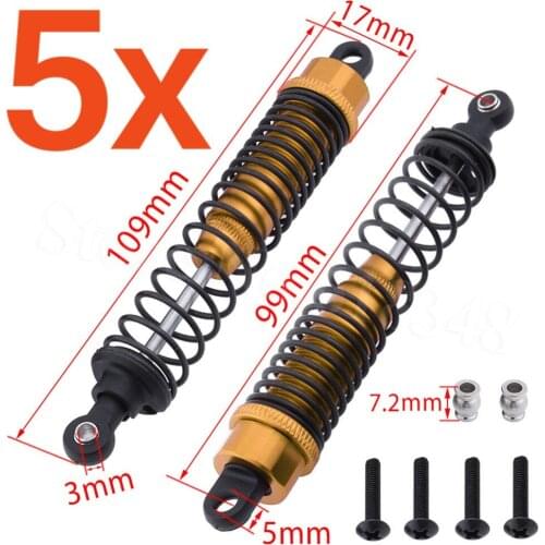 10PCS Oil Filled Alum Rear Shock Absorber For RC 1:10 Himoto E10XT E10XTL E10MT E10MTL E10XB E10XBL Spare Parts 33006G