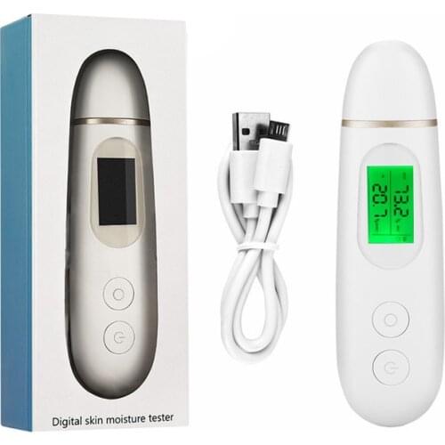 Skin Analyzer Precise Facial Skin Moisture Oil Content Detector LCD Digital Humidity Fluorescence Detection Skin Tester Monitor