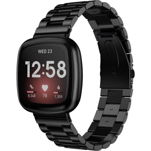 Stainless Steel Strap For Fitbit Versa 3/Sense Smart Watch Band Metal Replace Wrist Bracelet Straps For Fitbit Versa 2 3 Correa