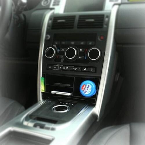 Lapetus Central Control Storage Container Box Tray Accessory Garnish Cover Trim Black For Land Rover Discovery Sport 2015 - 2019