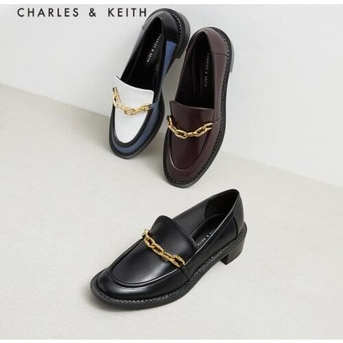 CHARLES＆KEITH New Arrival for Autumn 2021 CK1-70380875 Ladies' Metal Chain Heel Loafers