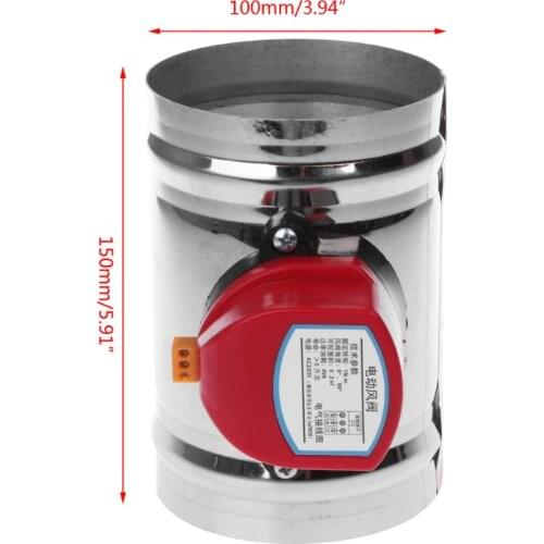 4" 220V AC Stainless Steel Electric Solenoid Valve Damper Tight Water Steam