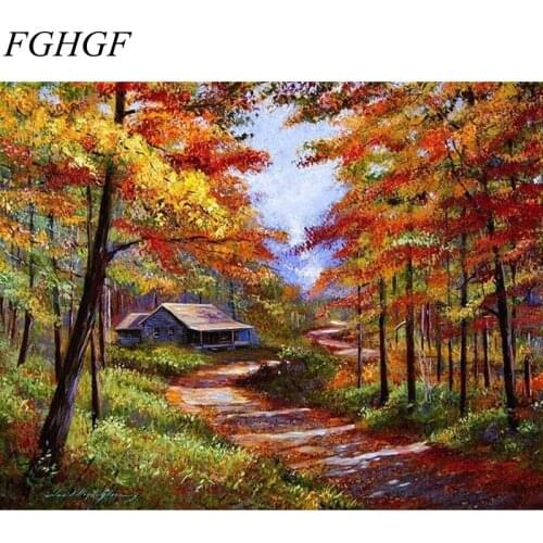 FGHGF No Frame Air Balloon DIY Painting By Numbers Landscape Coloring Painting By Numbers Kits Acrylic Painting