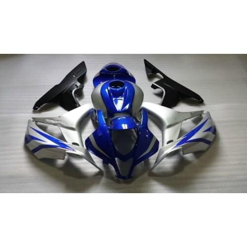 Motorcycle Fairing kit for CBR600RR F5 07 08 CBR 600RR 2007 2008 CBR600 Silver blue Fairings Bodywork+gifts set HG94