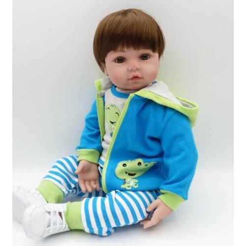 48CM Reborn Dolls Full Body Silicone Reborn Baby Doll Waterproof Bath Toy for Kids Childrens Toy Drop Shipping Reborn Doll