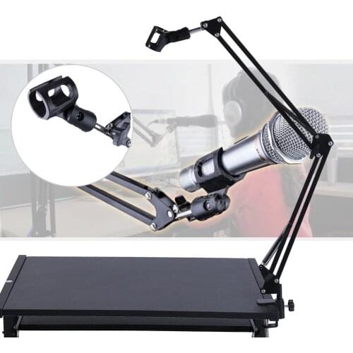 Adjustable Desk Live Radio Recording Microphone Phone Foldable Stand Holder