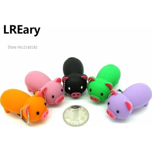 Lovely pink/black/green pig usb flash drive disk memory stick 16gb 32gb pendrive Pen drive personalizado mini cute gift 4gb 8gb