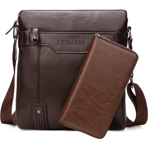 WEIXIER Mens Briefcase Vertical Business Bag Men Messenger Bag Large Capacity Retro Backpack Shoulder Bags Purses Bolso hombres