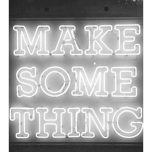 Neon Sign For MAKE SOME THING Man Cave Glass Tubes Beer Bar Home Lamp resterant light advertise custom logo handmade art light