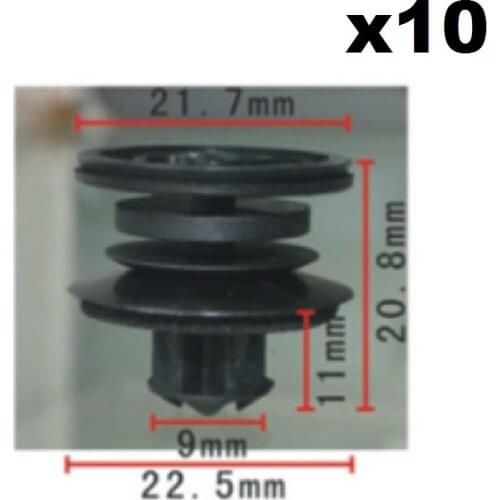 Nylon Door Panel Retainer Clip 10mm 10pcs For FORVW Passat Golf Beetle 337 Sedan R32 Mk4 OE 3B0868243